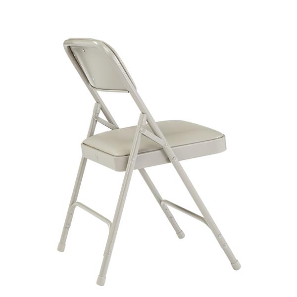 National Public Seating 1200 Series Vinyl Padded Folding Chair - Beige - 4-Pack