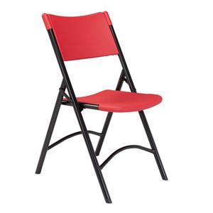 National Public Seating 600 Series Heavy Duty Folding Chair - Red - 4-Pack