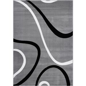 La Dole Rugs® Turkish Spiral Rectangular Carpet - 3' x 5' - Light Grey