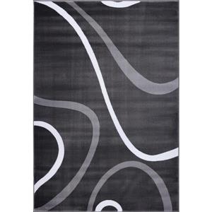 La Dole Rugs® Turkish Spiral Rectangular Carpet - 3' x 10' - Dark Grey