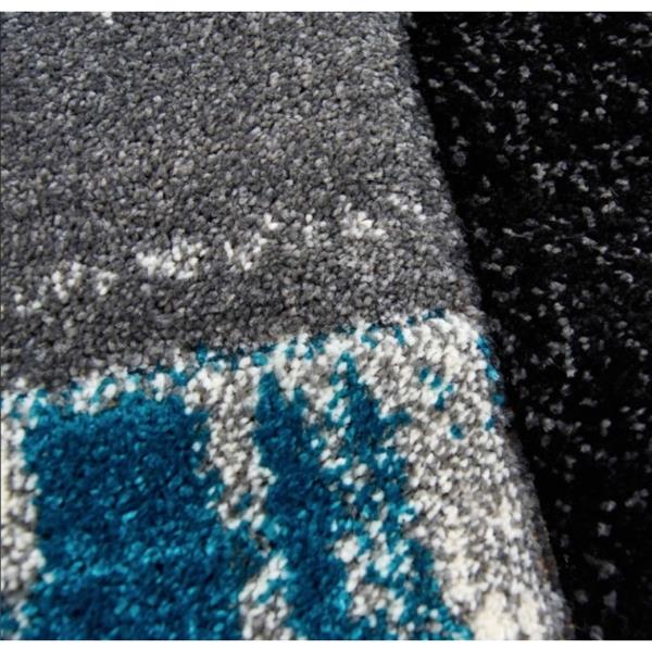 La Dole Rugs®  Copper Abstract Area Rug - 6-ft 2-in x 9-ft 2-in - Blue/Black