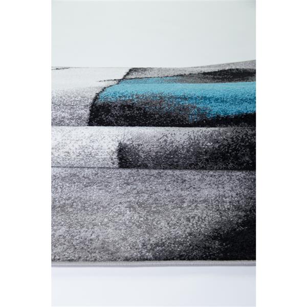 La Dole Rugs® Geometric Area Rug - 5-ft x 8-ft - Blue/Grey