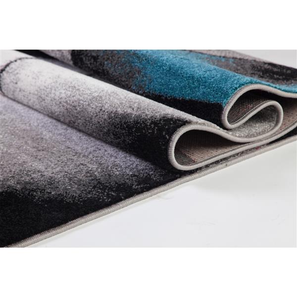La Dole Rugs® Geometric Area Rug - 5-ft x 8-ft - Blue/Grey