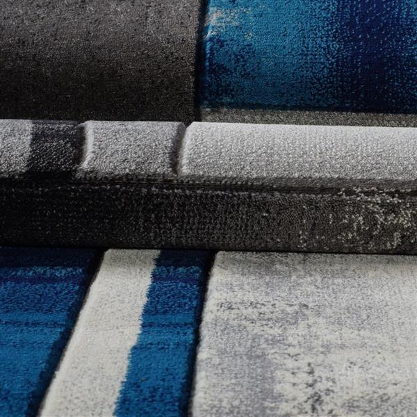 La Dole Rugs®  Adonis Geometric European Area Rug - 3-ft x 5-ft - Black/Grey