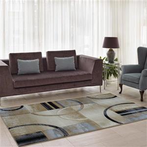 La Dole Rugs® Adonis Geometric European Area Rug - 7' x 10' - Beige/Grey