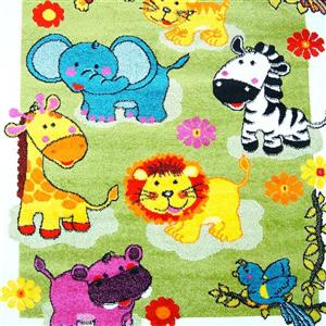 La Dole Rugs® Kids Moda Modern Animal Area Rug - 4' x 6' - Green