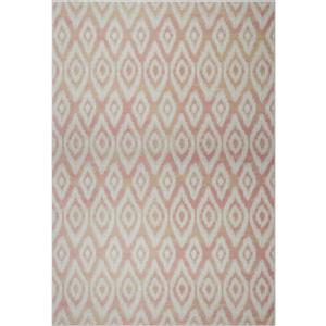 La Dole Rugs® Bolivya Geometric Modern Area Rug - 8' x 11' - Baby Pink