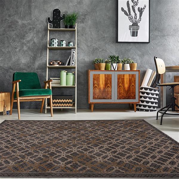 La Dole Rugs® Modern Area Rug - 3-ft x 10-ft - Grey