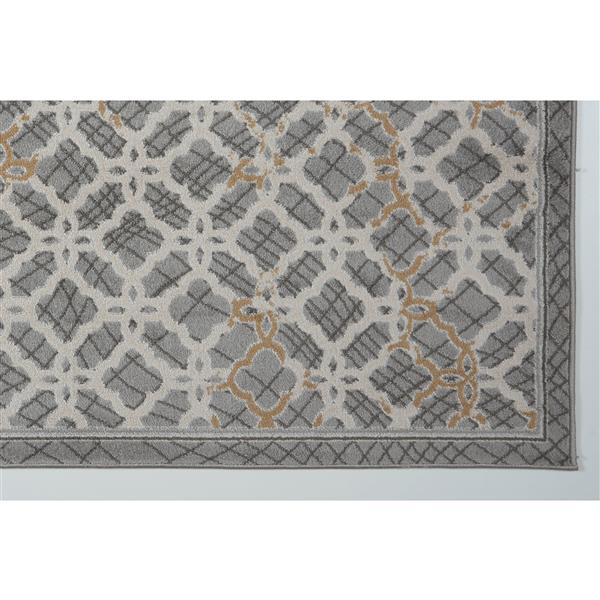 La Dole Rugs® Modern Area Rug - 3-ft x 10-ft - Grey