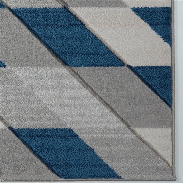 La Dole Rugs® Modern Area Rug - 5-ft x 7-ft - Grey/Blue