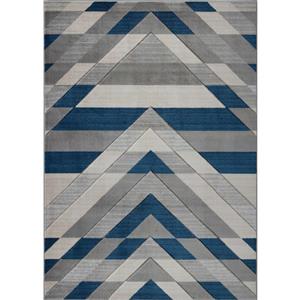 La Dole Rugs® Modern Area Rug - 5-ft x 7-ft - Grey/Blue