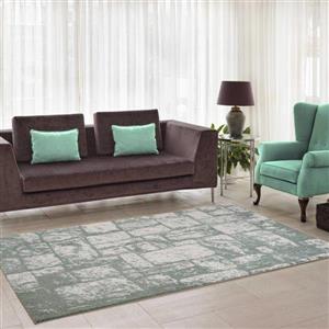 La Dole Rugs® Contemporary Abstract Area Rug - 5' x 8' - Green/Cream