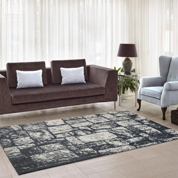 La Dole Rugs® Contemporary Abstract Area Rug - 4-ft x 6-ft - Light Grey ...