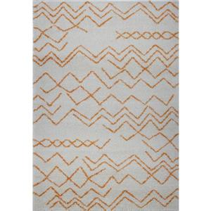 La Dole Rugs® Contemporary Trellis Rectangular Rug - 5' x 8' - Orange