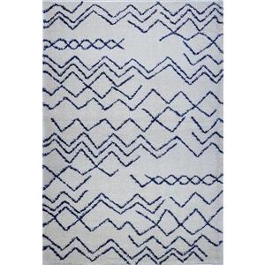 La Dole Rugs® Contemporary Trellis Rectangular Rug - 8' x 11' - Ivory