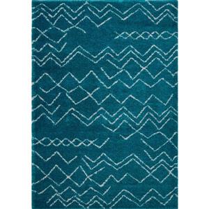 La Dole Rugs® Contemporary Trellis Rectangular Rug - 5' x 8' - Turquoise
