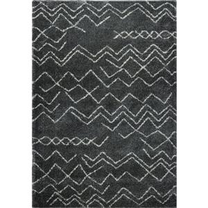 La Dole Rugs® Contemporary Trellis Rectangular Rug - 4' x 6' - Ivory/Grey