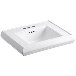 KOHLER Memoirs Pedestal Bathroom Sink Basin - 24.2-in x 8-in - White