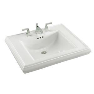 KOHLER Memoirs Pedestal Basin - 27.4-in x 9-in - Vitreous China - White