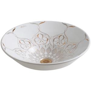 Vasque Caravan Persia, 16,25", porcelaine, blanc