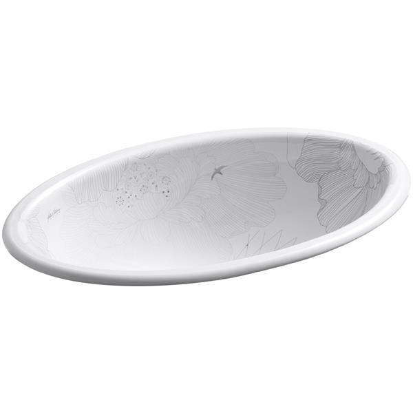 KOHLER Undermount Sink - 14.38-in x 8-in - Porcelain - White