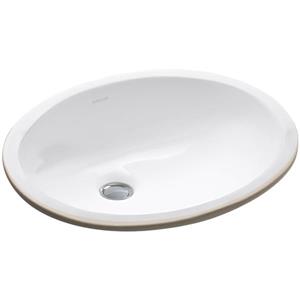 KOHLER Caxton Undermount Sink - 14-in x 7.5-in - Porcelain - White