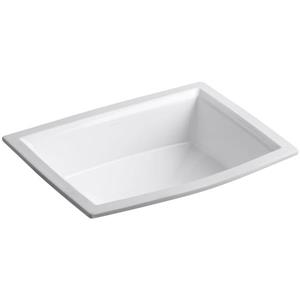 KOHLER Undermount Sink - 15.31-in x 7.5-in - Porcelain - White