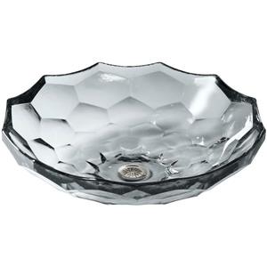 KOHLER Briolette Vessel Sink - 17.5-in x 4.75-in - Glass - Clear