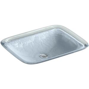 KOHLER Inia Vessel Sink - 14.9-in x 4.7-in - Glass - Blue