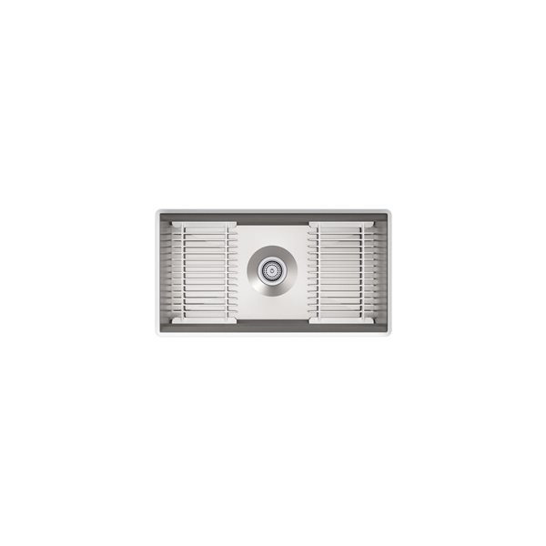 KOHLER Prolific Undermount Single Kitchen Sink - 33-in - Silver