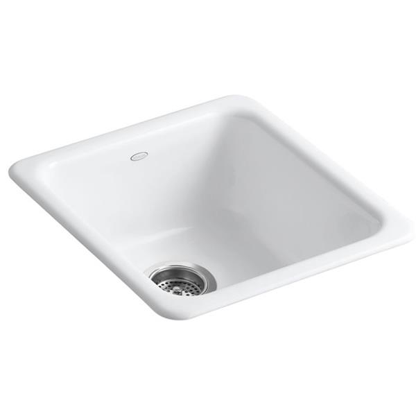 Kohler Iron Tones Single Bowl Kitchen Sink 17 In Cast Iron 6584 0 Rona