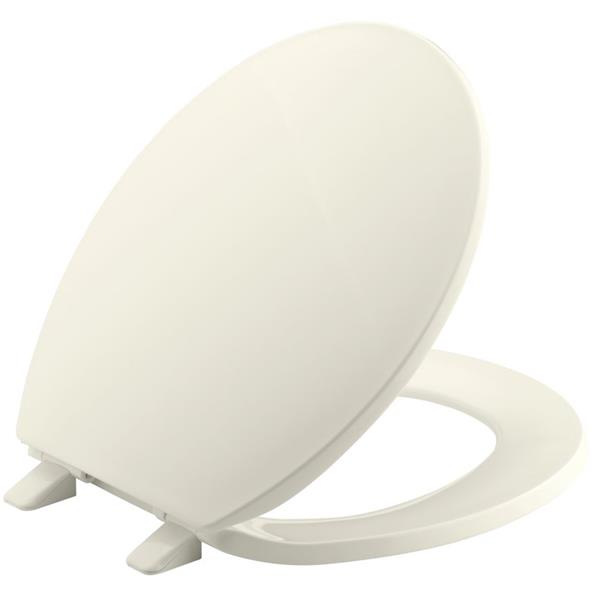 Siège de toilette Brevia, 16,6 po, plastique, beige