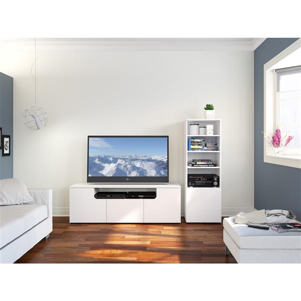 Nexera Arobas Entertainment Set Tv Stand Audio Cabinet White