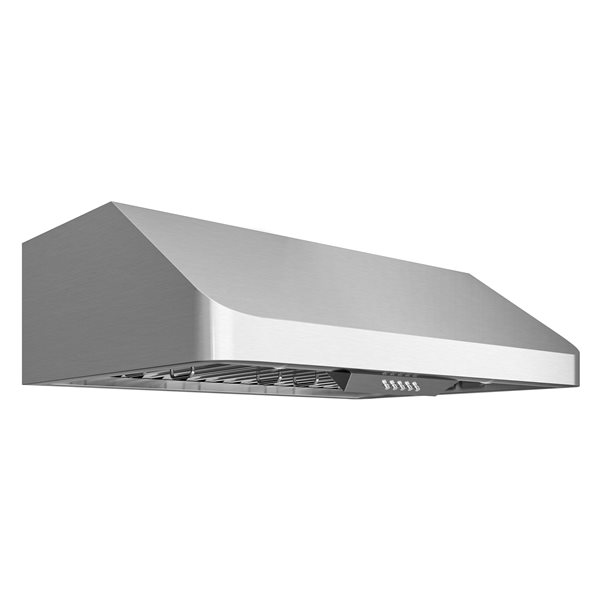 Cosmo 30-in  500 CFM Haven Collection Ducted Under Cabinet Range Hood w/ Button Control, LED Lights - Stainless Steel