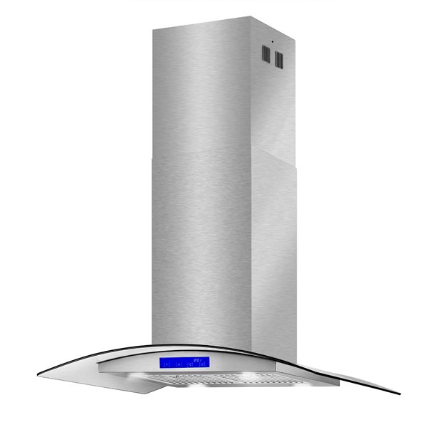 Cosmo 36-in Island Range Hood 380 CFM - Stainless Steel
