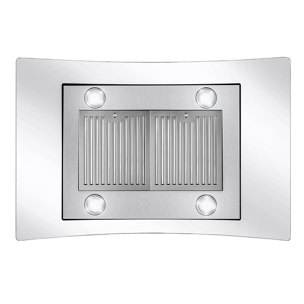 Cosmo 36-in Island Range Hood 380 CFM - Stainless Steel