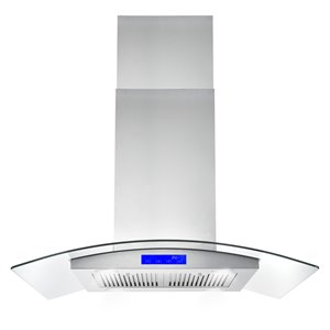 Cosmo 30-in Island Range Hood 380 CFM - Stainless Steel COS