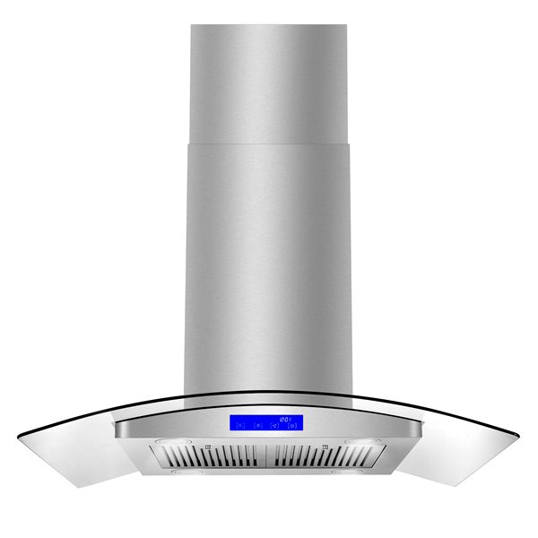 Cosmo 36-in Island Range Hood 380 CFM - Stainless Steel