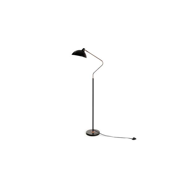 P W Design Herrmann Metal Floor Lamp, Black Metal Floor Lamp