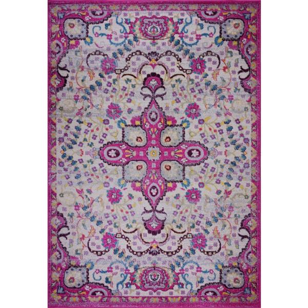 La Dole Rugs® Darcy Traditonal Persian Area Rug - 7-ft x 10-ft - Pink ...