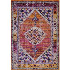 La Dole Rugs® Sapphire Traditional Area Rug - 5' x 8' - Orange/Burgundy