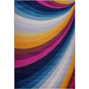 Tapis opale abstrait rectangulaire, 4 pi x 6 pi, multicolore