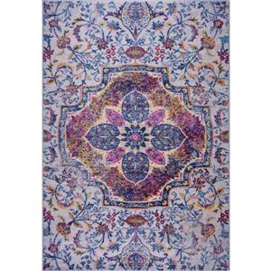La Dole Rugs® Maya Traditional Rectangular Rug - 2' x 3' - Blue/Pink