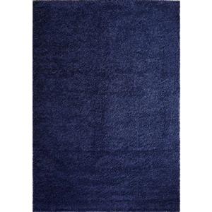 La Dole Rugs® Shaggy Meknes Big Runner - 3-ft x 10-ft - Navy Blue