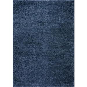 Tapis turque à poil long «Meknes», 4 pi x 6 pi, bleu