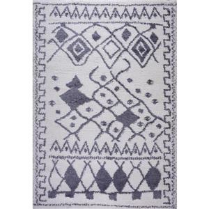 La Dole Rugs® Shaggy Asilah Abstract Runner - 3' x 10' - Dark Grey