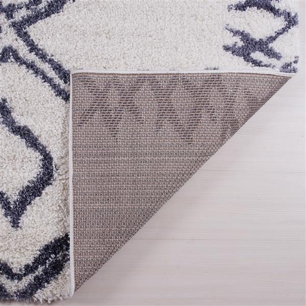 La Dole Rugs® Shaggy Casablanca Abstract Runner- 3-ft x 10-ft - Grey