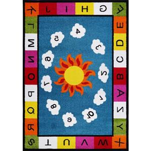 Numéro Alphabets Durable Kids tapis bleu multicolore, 4 x 6