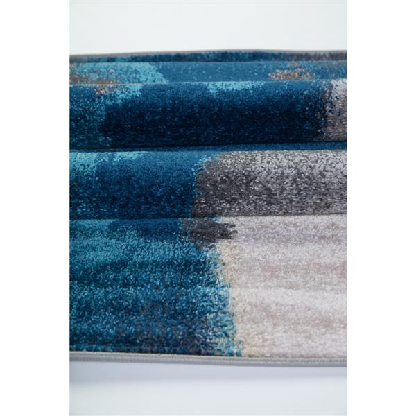 La Dole Rugs®  Innovative Rectangular Abstract Rug - 4-ft x 6-ft - Cream/Grey