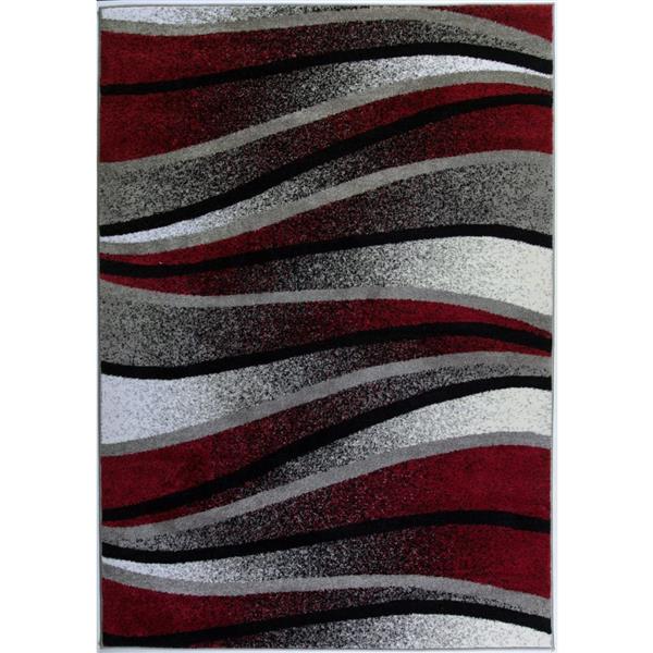 La Dole Rugs® Waves Abstract Rectangular Area Rug - 4-ft x 6-ft - Ivory